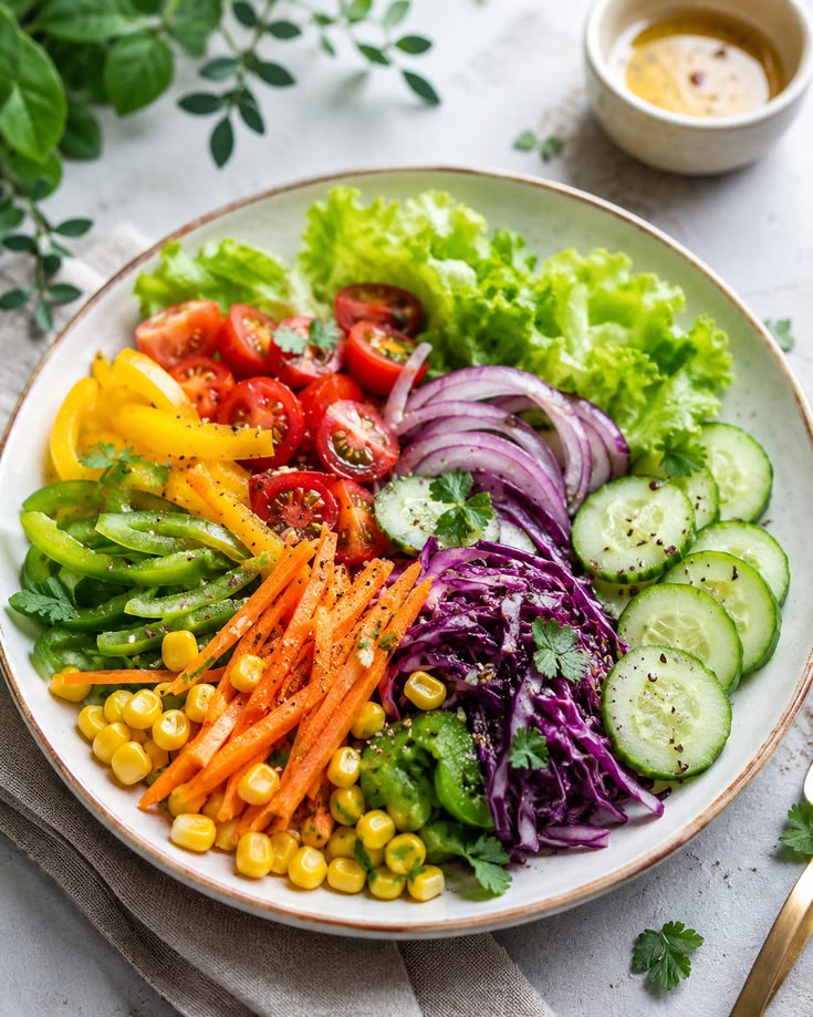 Fresh healthy salad bowl